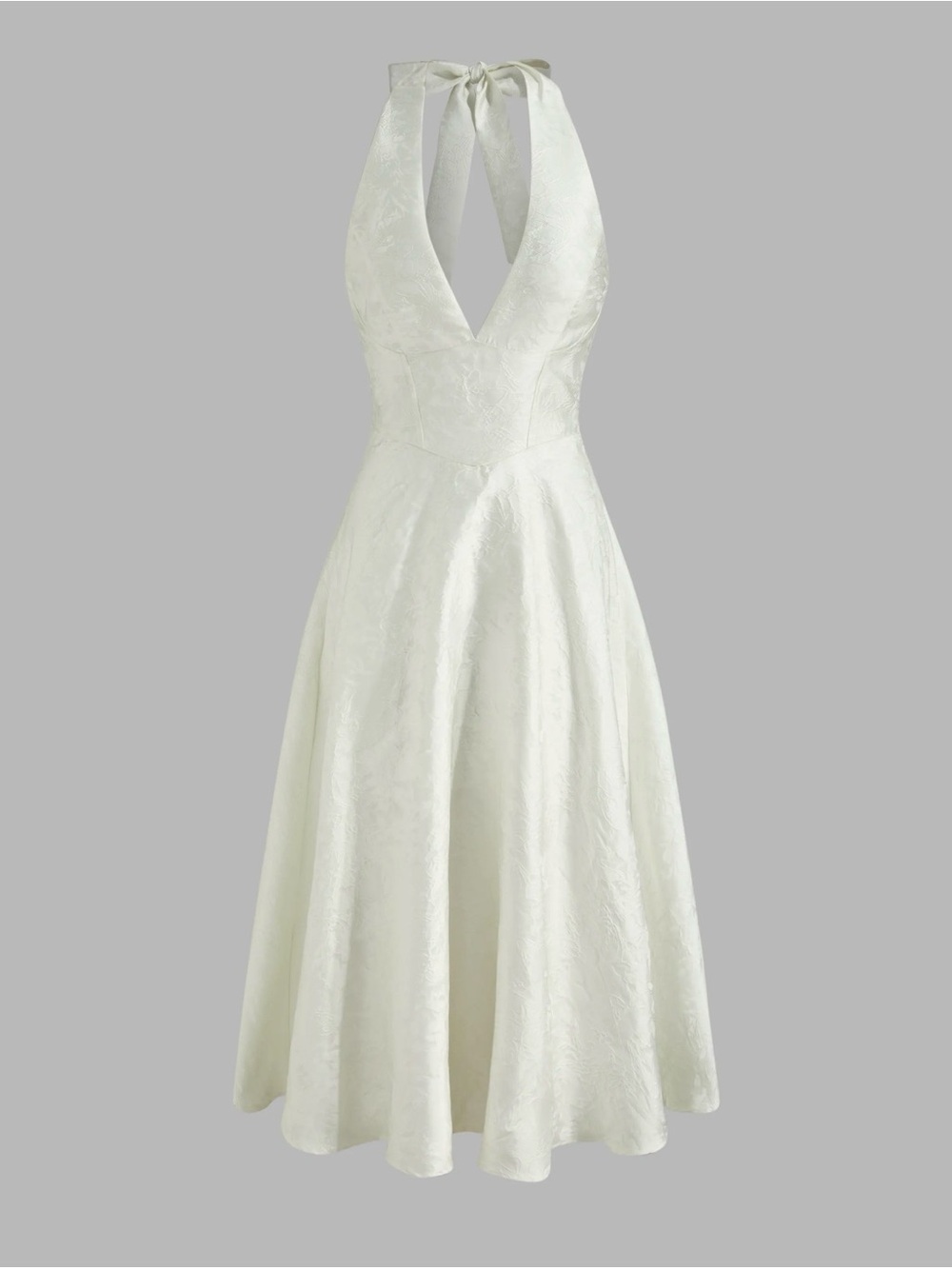 White Satin Halter Slip Dress - CIDER - SIZE SMALL (4) - Picture 2 of 3